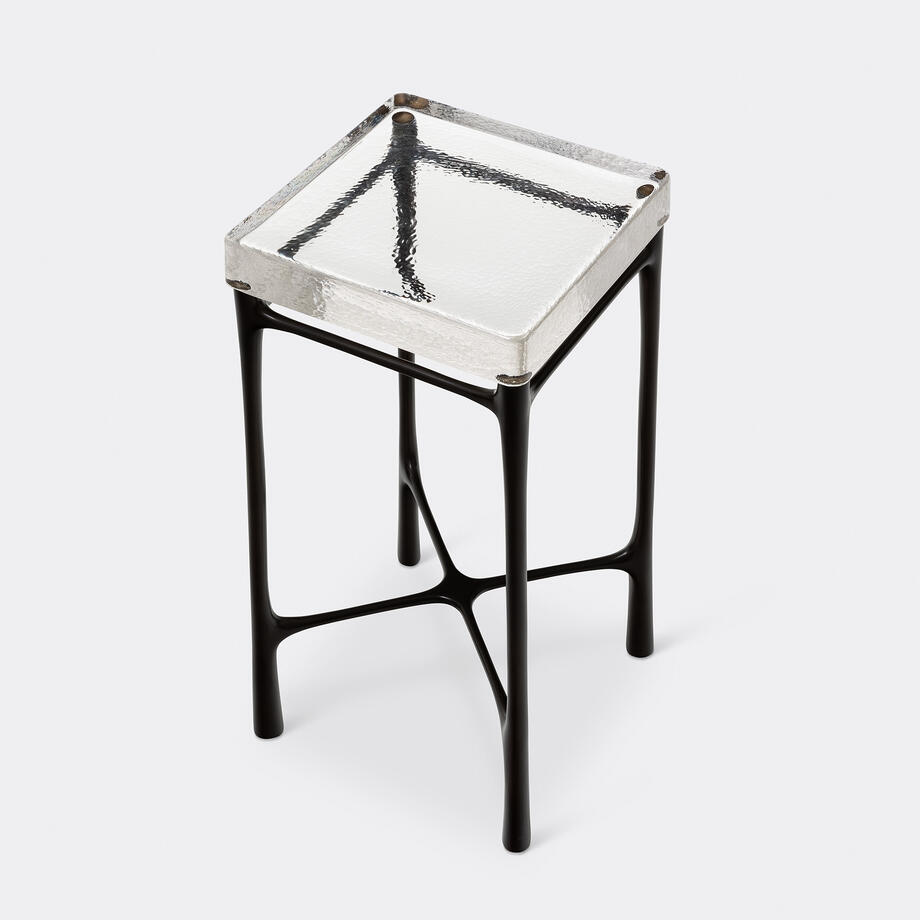 Highline Drink Table, Size 1, Monument Dark, Clear