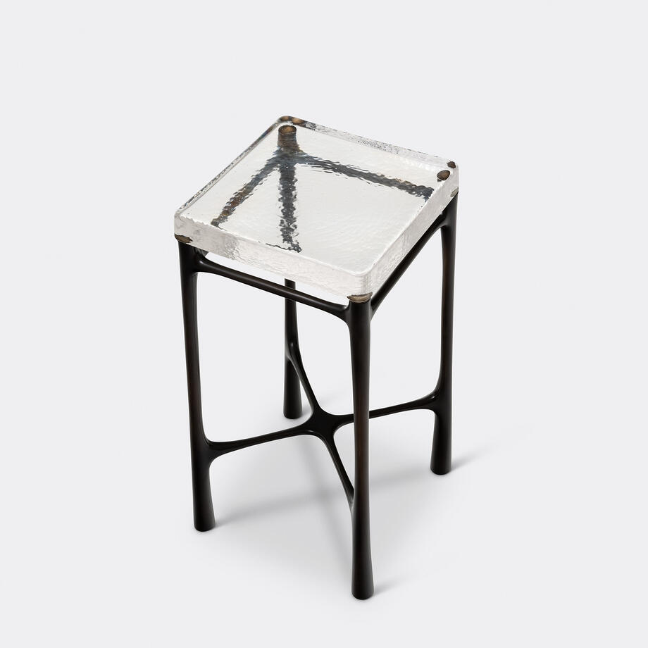 Highline Drink Table, Size 2, Monument Dark, Clear
