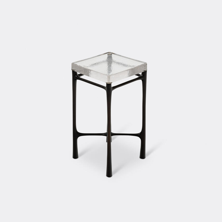 Highline Drink Table, Size 2, Monument Dark, Clear