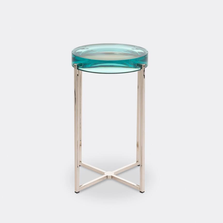 Lens Table, Size 1, Nickel Base, Turqoise Top