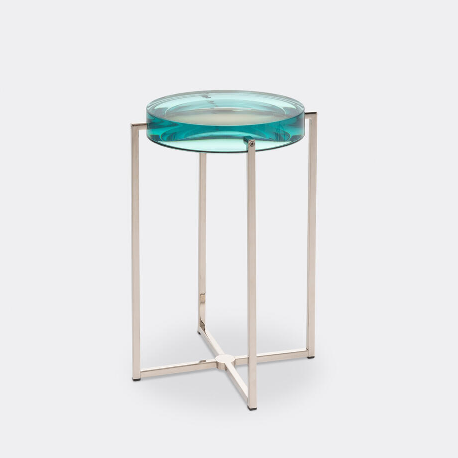 Lens Table, Size 1, Nickel Base, Turqoise Top
