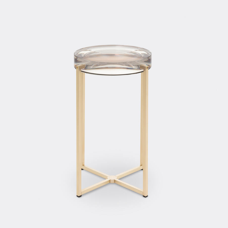 Lens Table, Size 1, Brass Base, Clear Top
