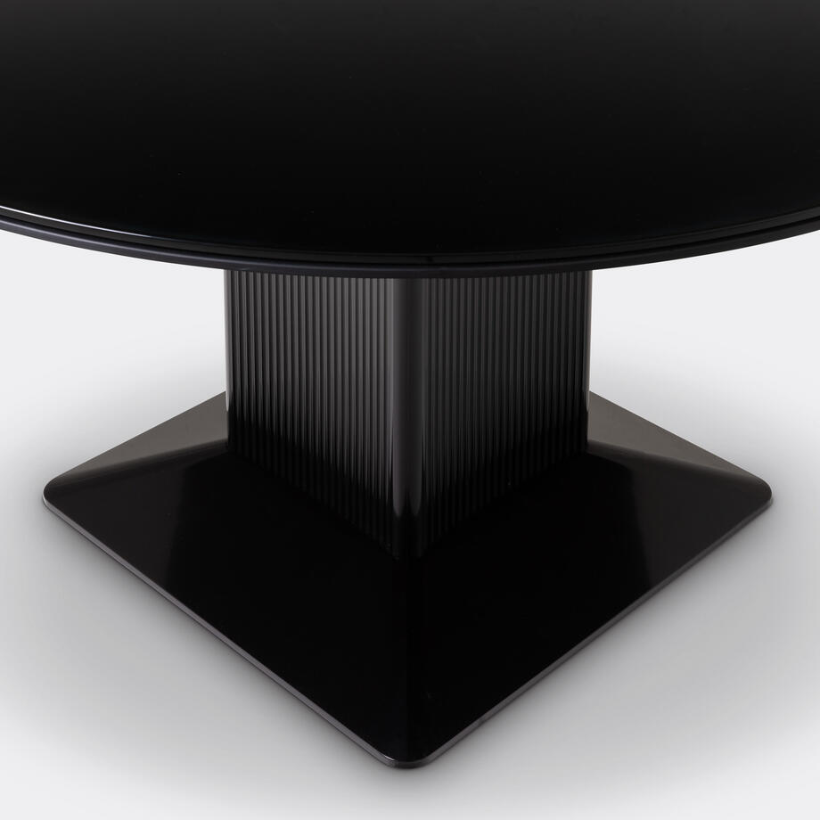 Obsidian Dining Table, Piano Black