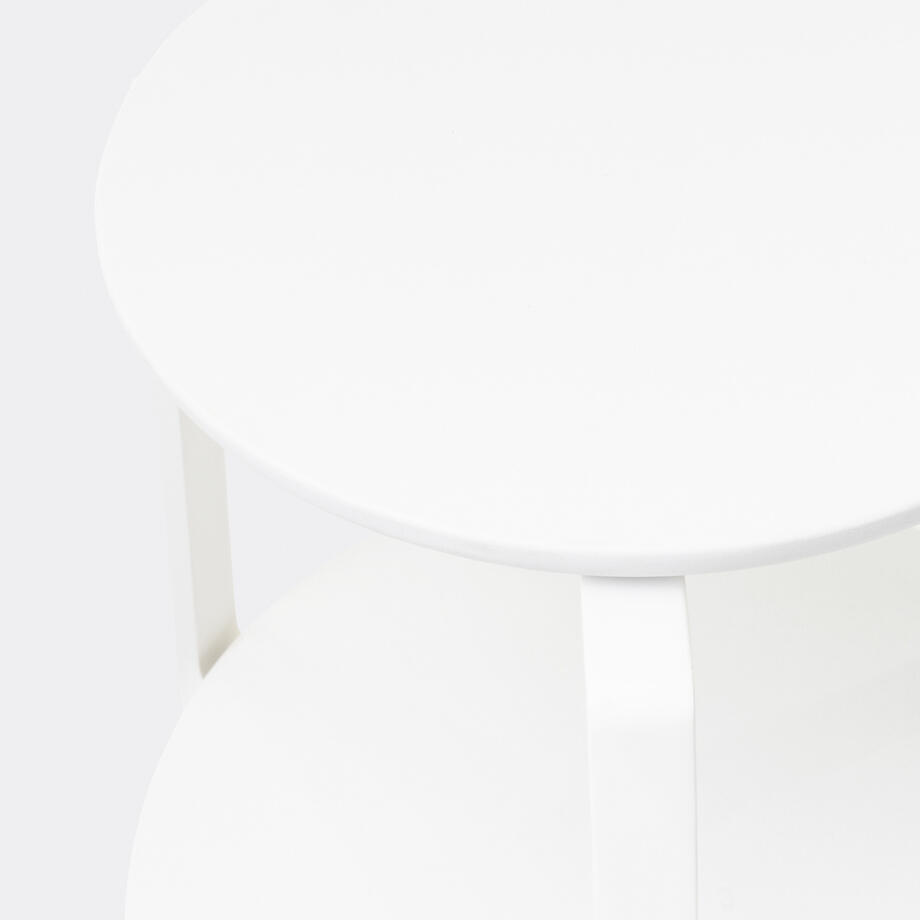 Plankton Round Side Table, Size 1, Pure White, Pearl