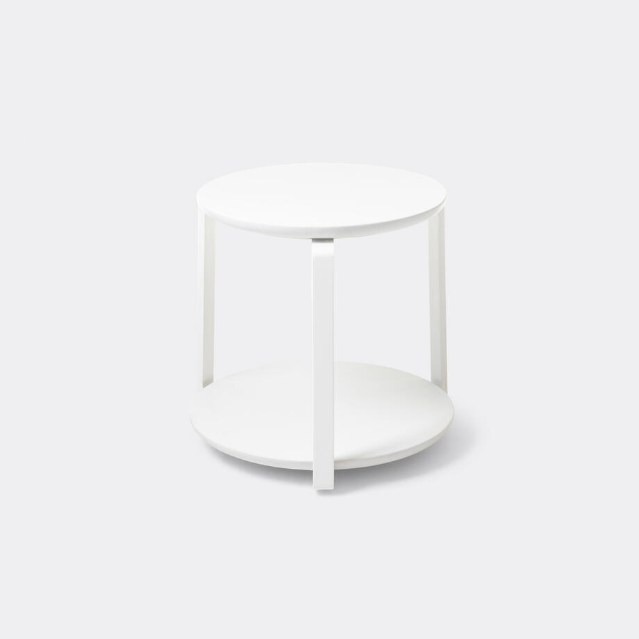 Plankton Round Side Table, Size 1, Pure White, Pearl