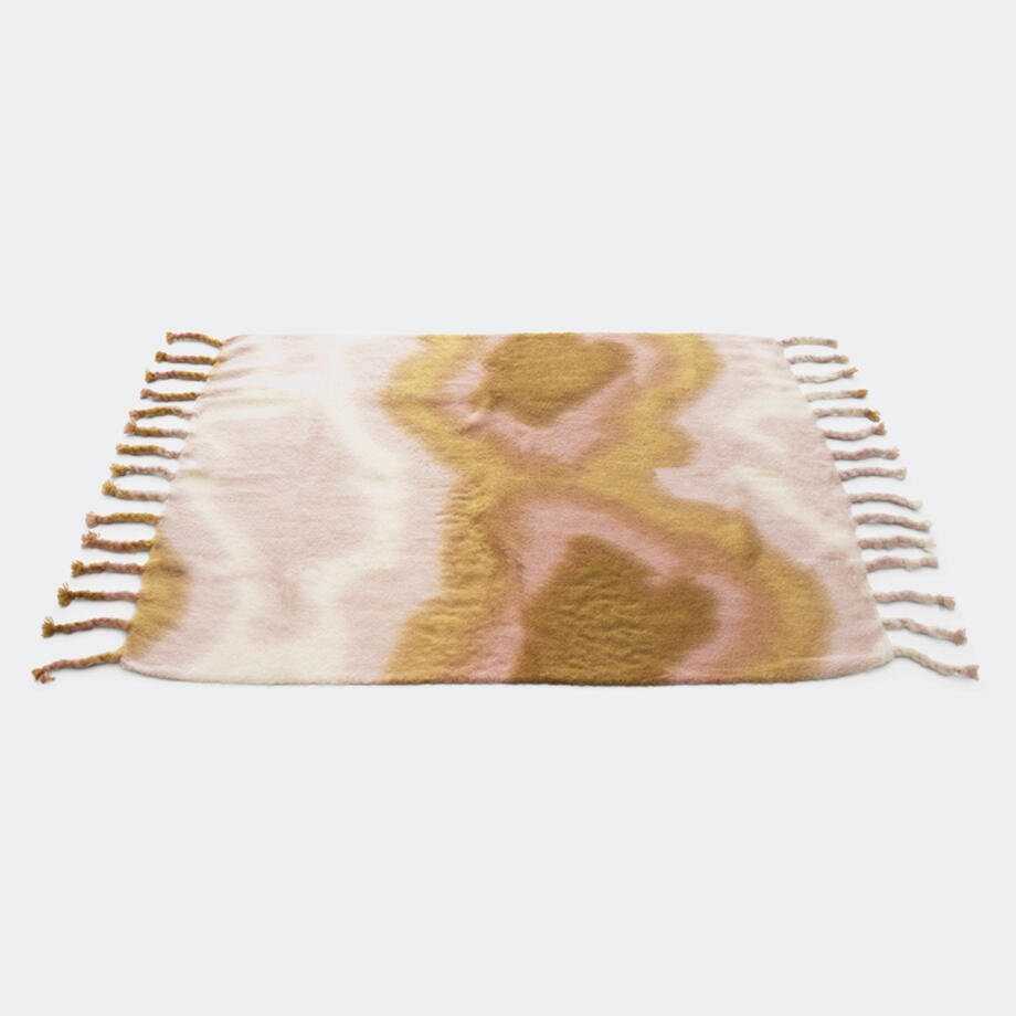 Mohair and Wool Abstract Throw