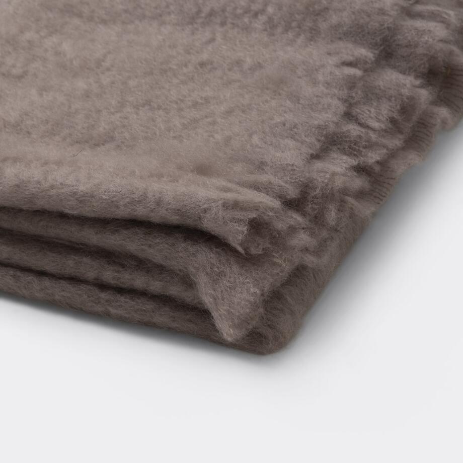 Mohair and Wool Throw, Beige