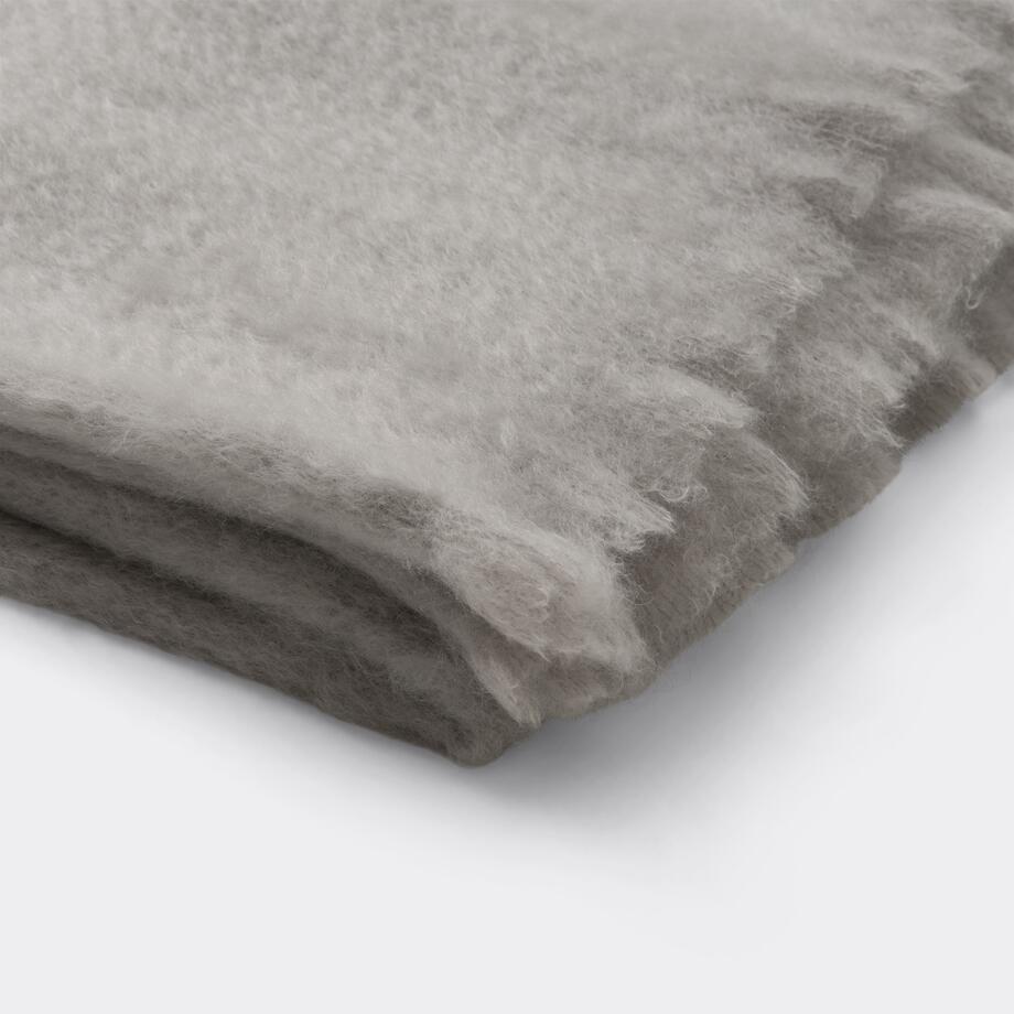 Mohair and Wool Throw, Stone