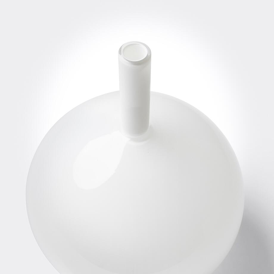 Tube Top Vessel, Large Orb, White
