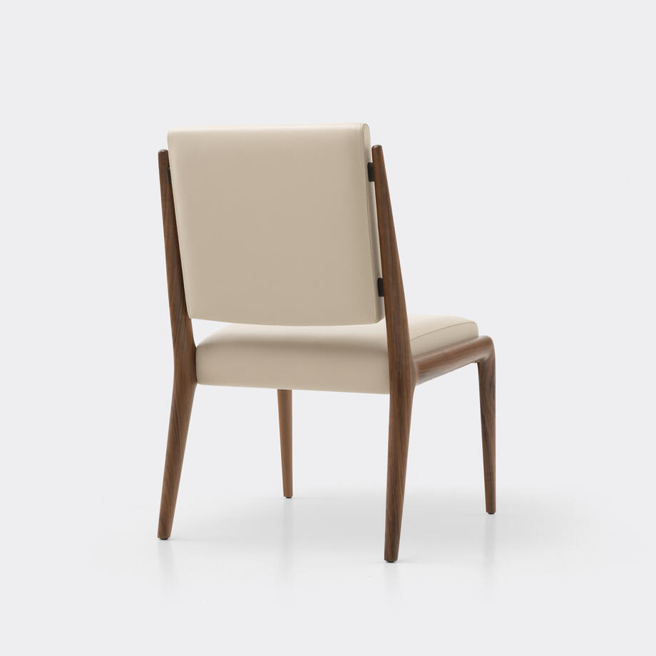Cote Dining Side Chair, Walnut Natural Medium, Medium Bronze, Milano Bisque