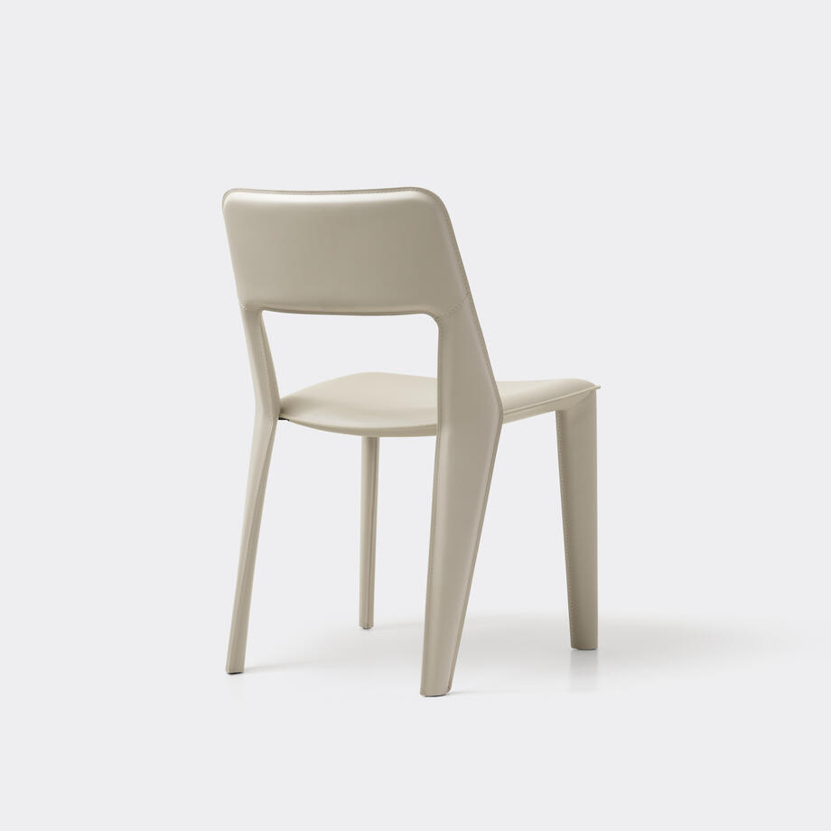 Pelle Dining Chair, Light Ivory