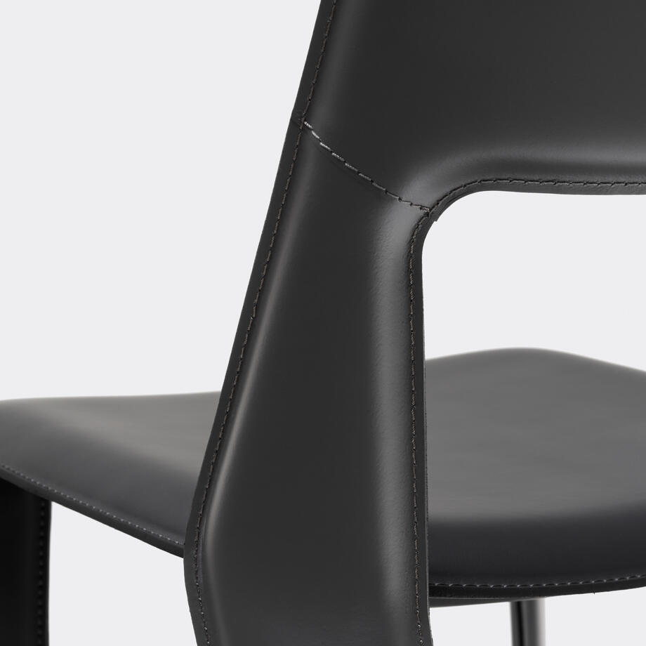 Pelle Dining Chair, Dark Grey