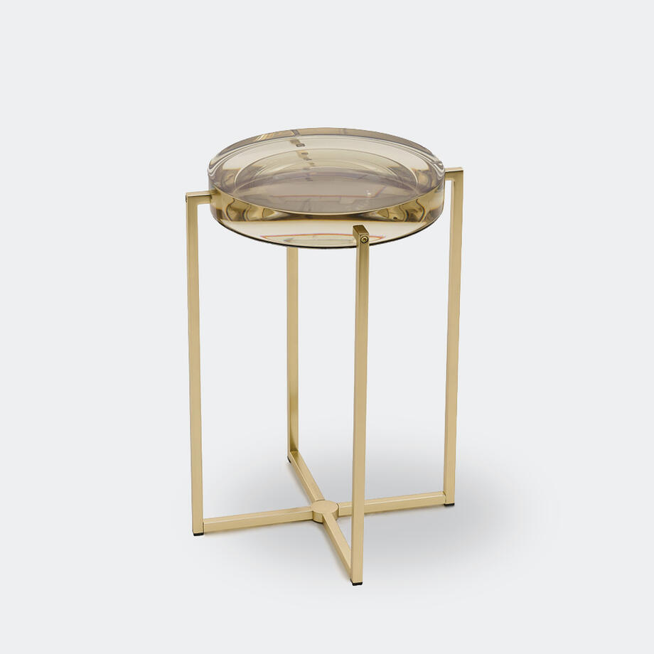 Lens Table, Size 1, Brass Base, Crystal Quartz