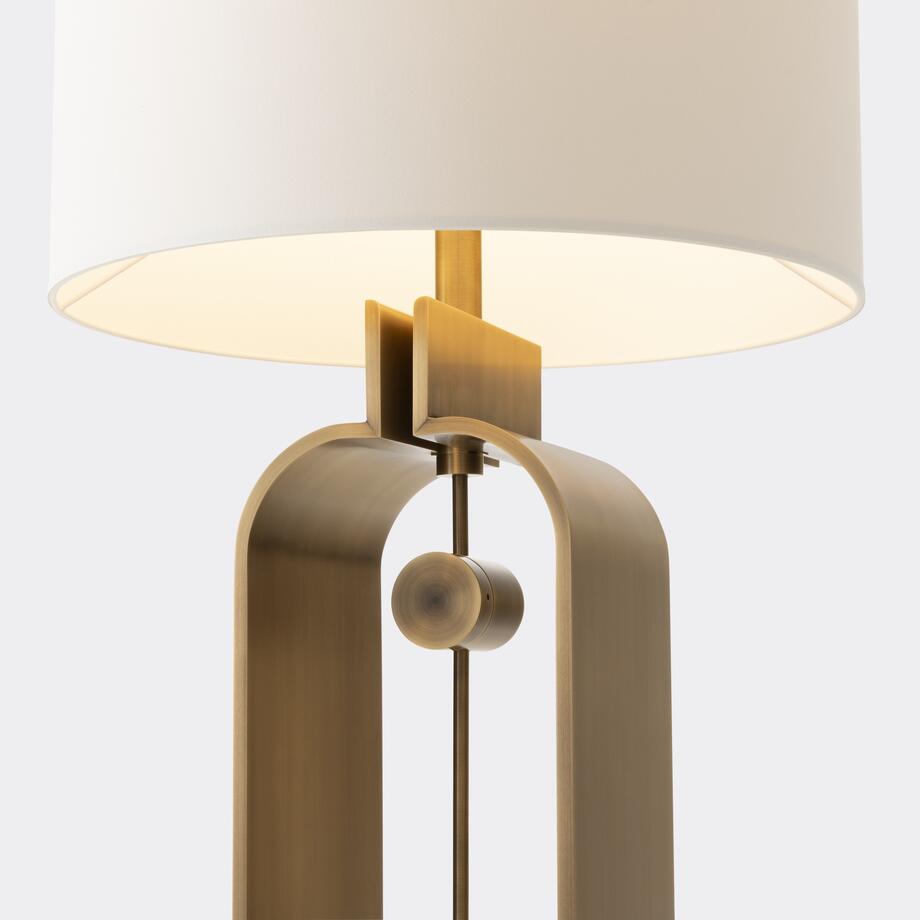Ava Floor Lamp, Golden Bronze, Aquarelle Shade