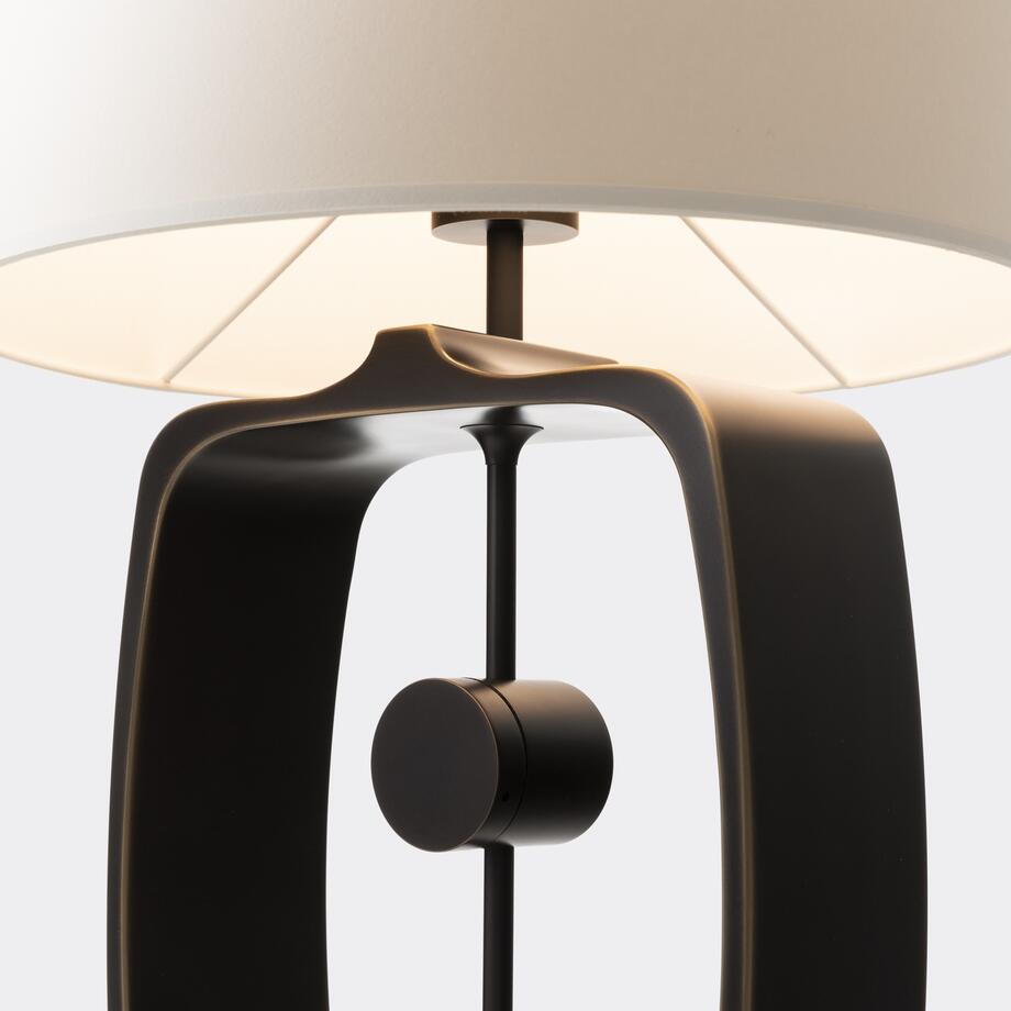 Bell Pepper Table Lamp, Bronze, Aquarelle Shade