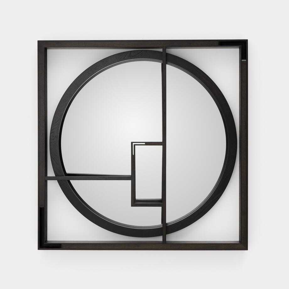 Convex Mirror, Version B, Walnut Black Magic