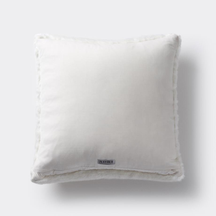 Faux Channeled Pillow, 21x21, White Winter Mink
