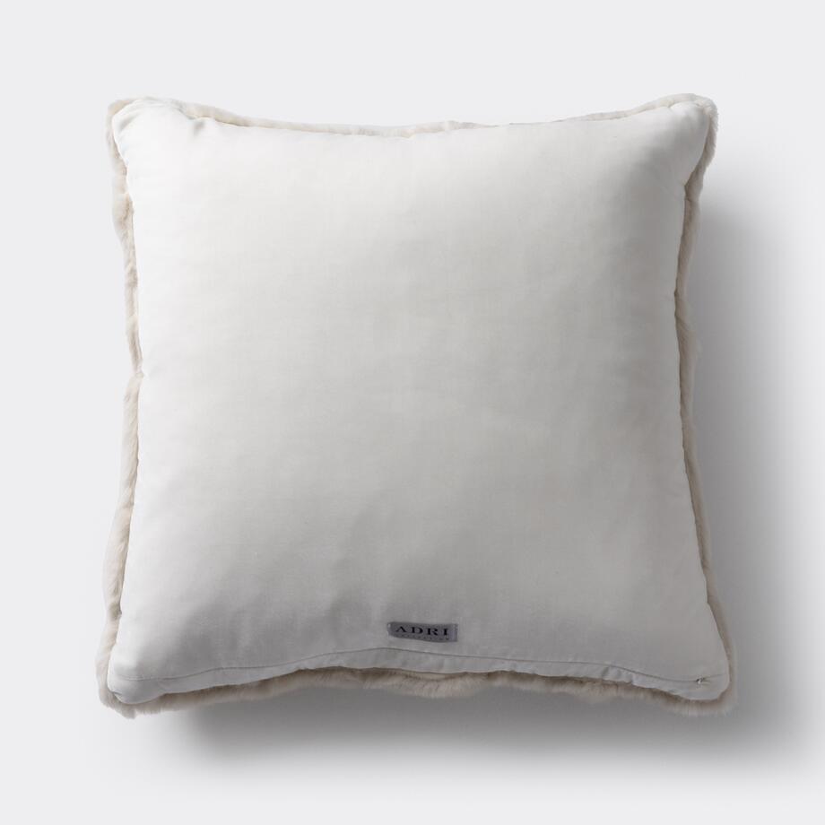 Faux Pleated Pillow, 22x22, White Arctic Fox