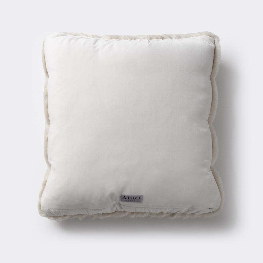 Faux Ruched Pillow, 20x20, White Arctic Fox