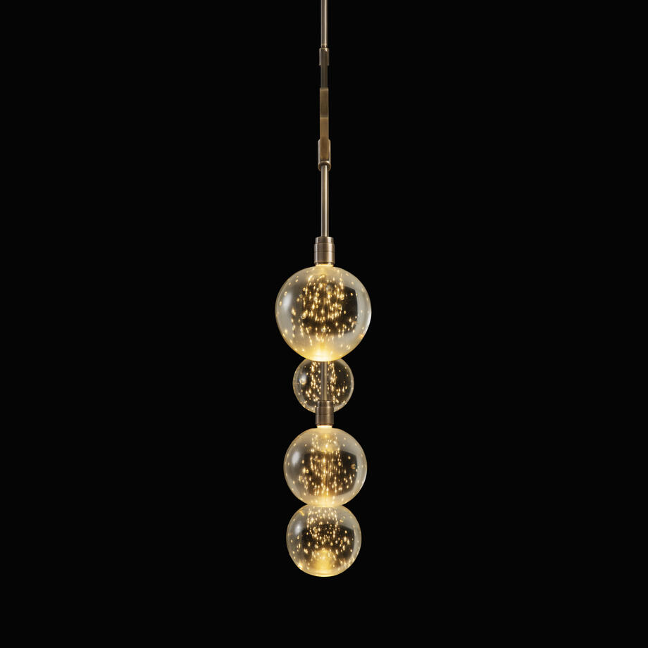 The Sky Above Chandelier, 5 Pendant, Dark Amber Bronze