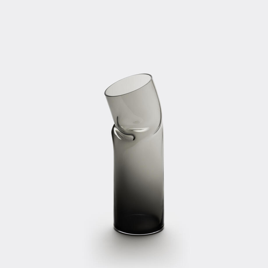 Roura Vase, Medium, Smoke Grey