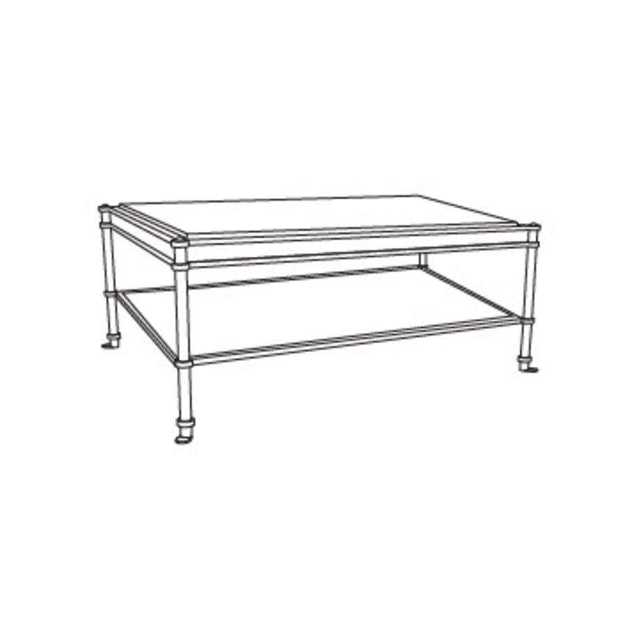 D'Orsay Cocktail Table, 48 inches wide: Two-Tier Frame