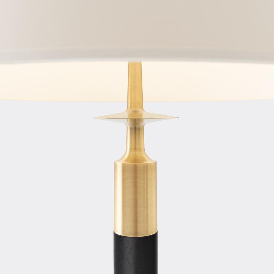 Summit Floor Lamp, Golden Bronze Patina, Aquarelle Shade