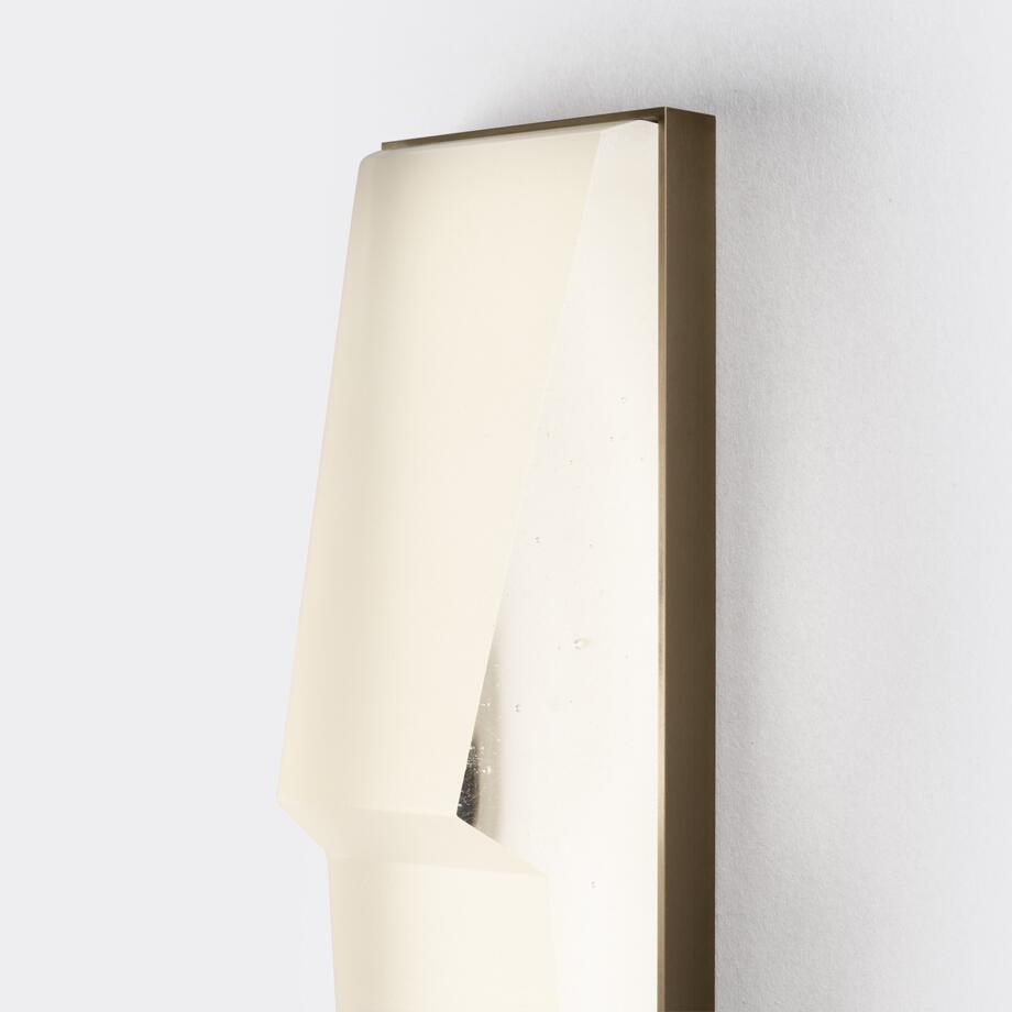 Prism Sconce, Monument Light Patina, Ice Glass