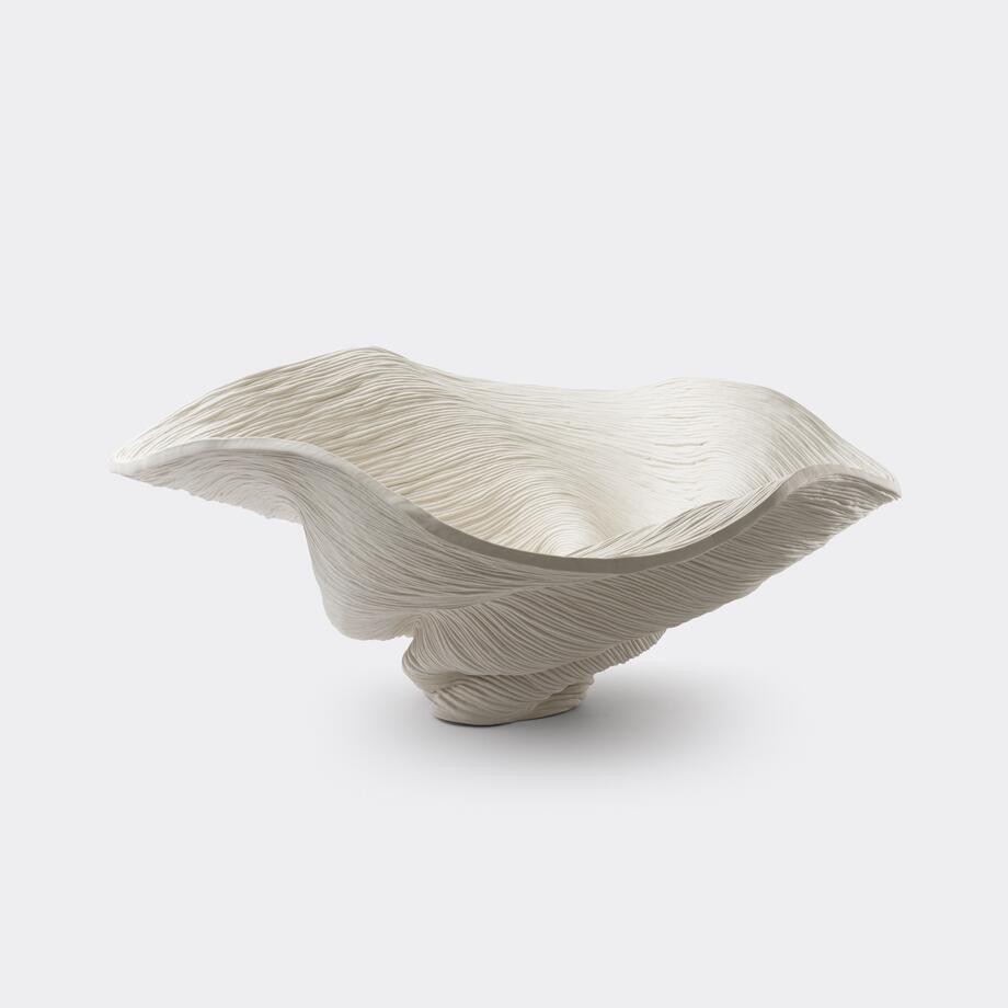 Coiled Bowl, White Porcelain