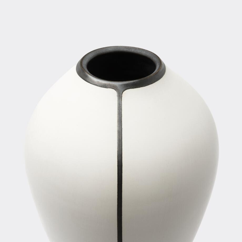 Stripe Vase, 9.5 in, Bronze
