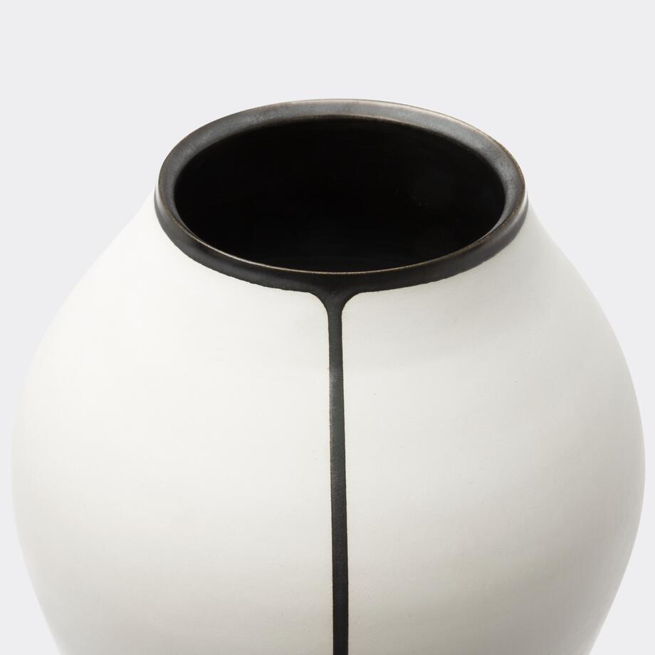 Stripe Vase, 11 in, Bronze