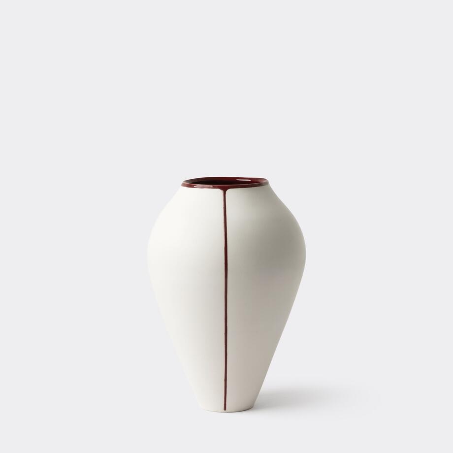 Stripe Vase, 11 in, Plum