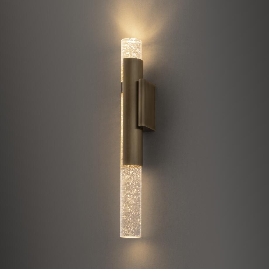 Monument Sconce, Right Facing, 22.75 in, Golden Bronze Patina