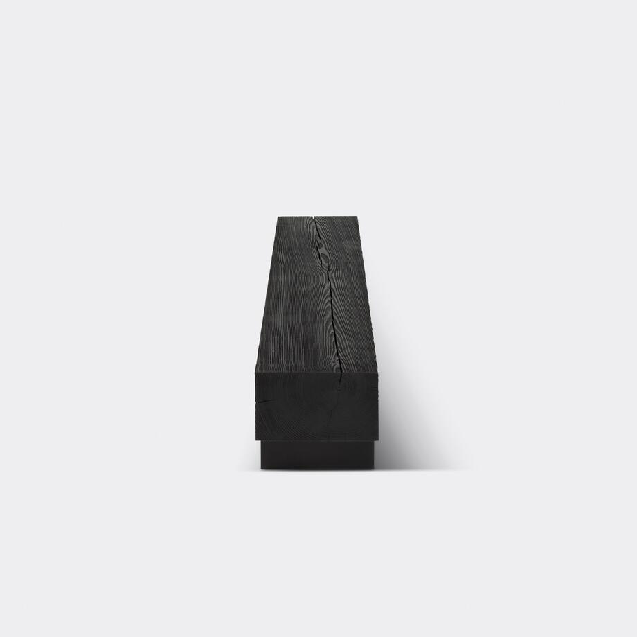 Textured Ki Blok Bench, Black, Blackened Steel, 96in