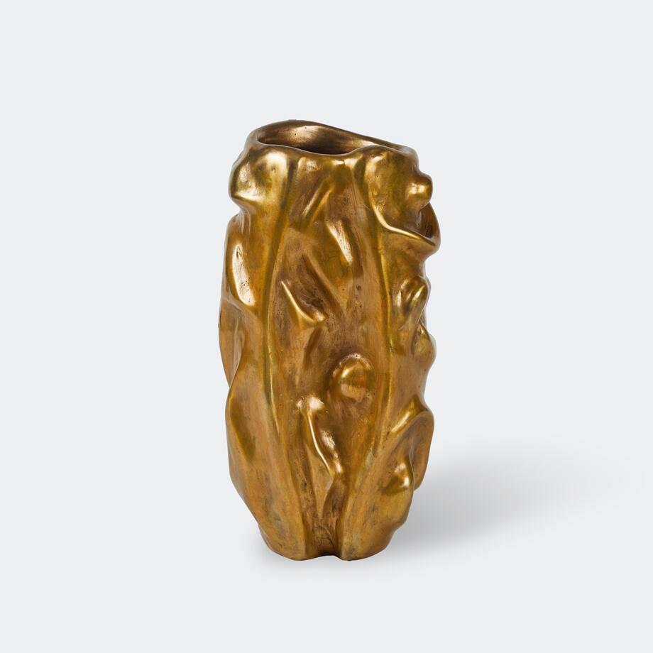 Celine  Vase, Golden Bronze