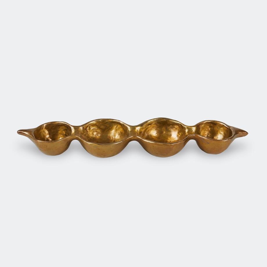 Orianna Long Pod Vessel, Golden Bronze