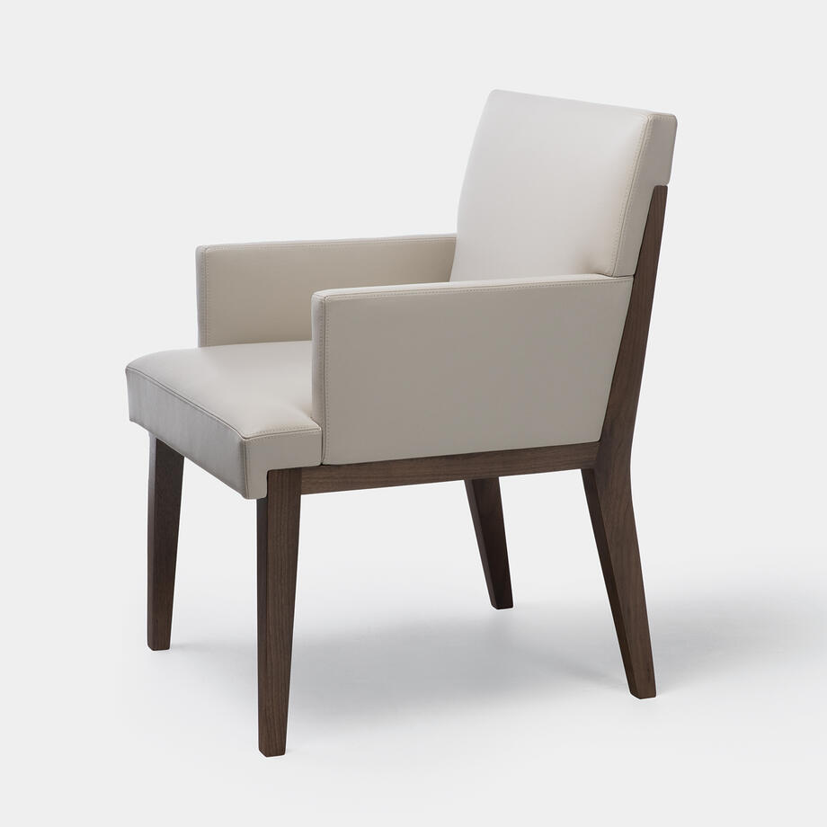 Hampton Dining Arm Chair Walnut Dusk, Milano/Perfect Stone