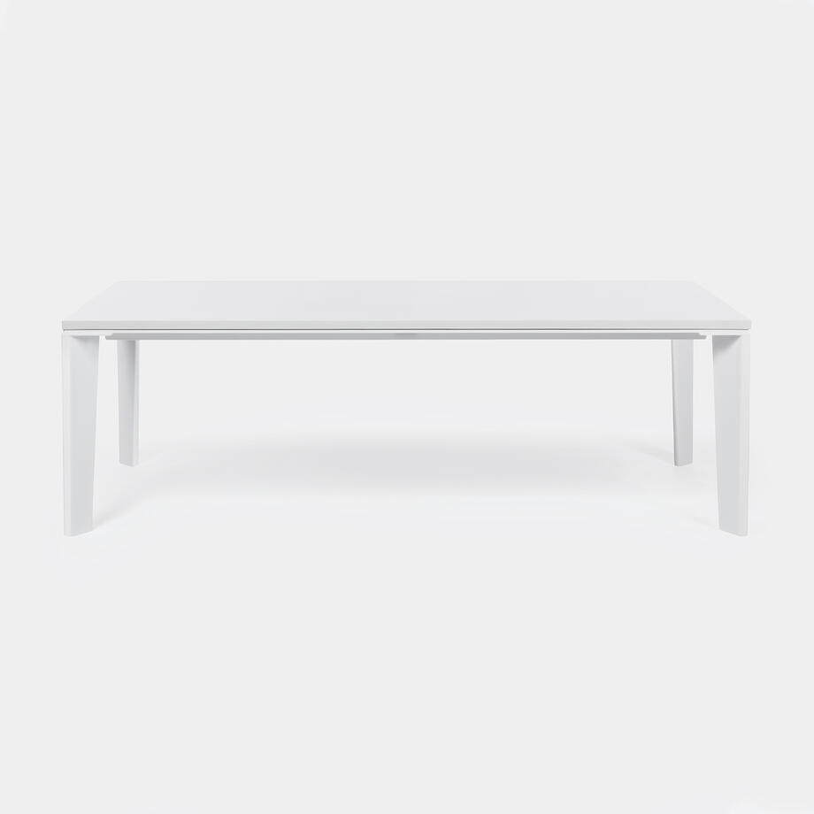 Keel Dining Table Sz 1, Pure White Top, Pearl Frame