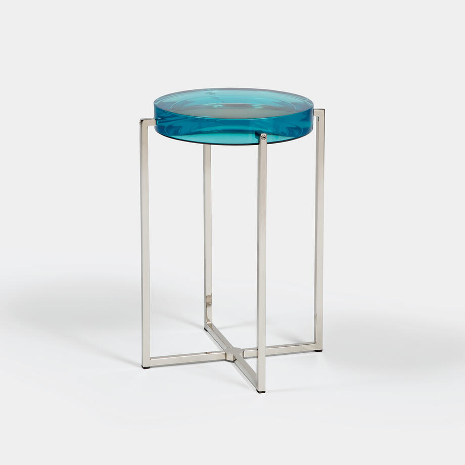 Lens Table Sz 1, Nickel Base, Turquoise Top