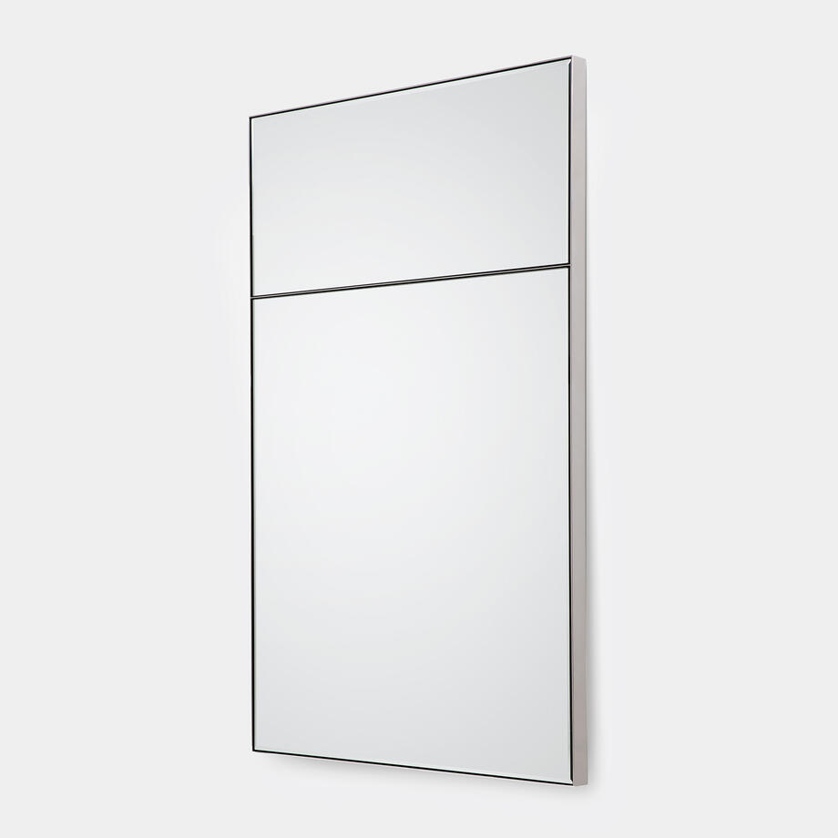 Metal Frame Mirror Sz 2, Polished Stainless Steel Frame
