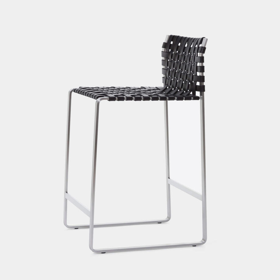 Low Woven Back Counter Stool